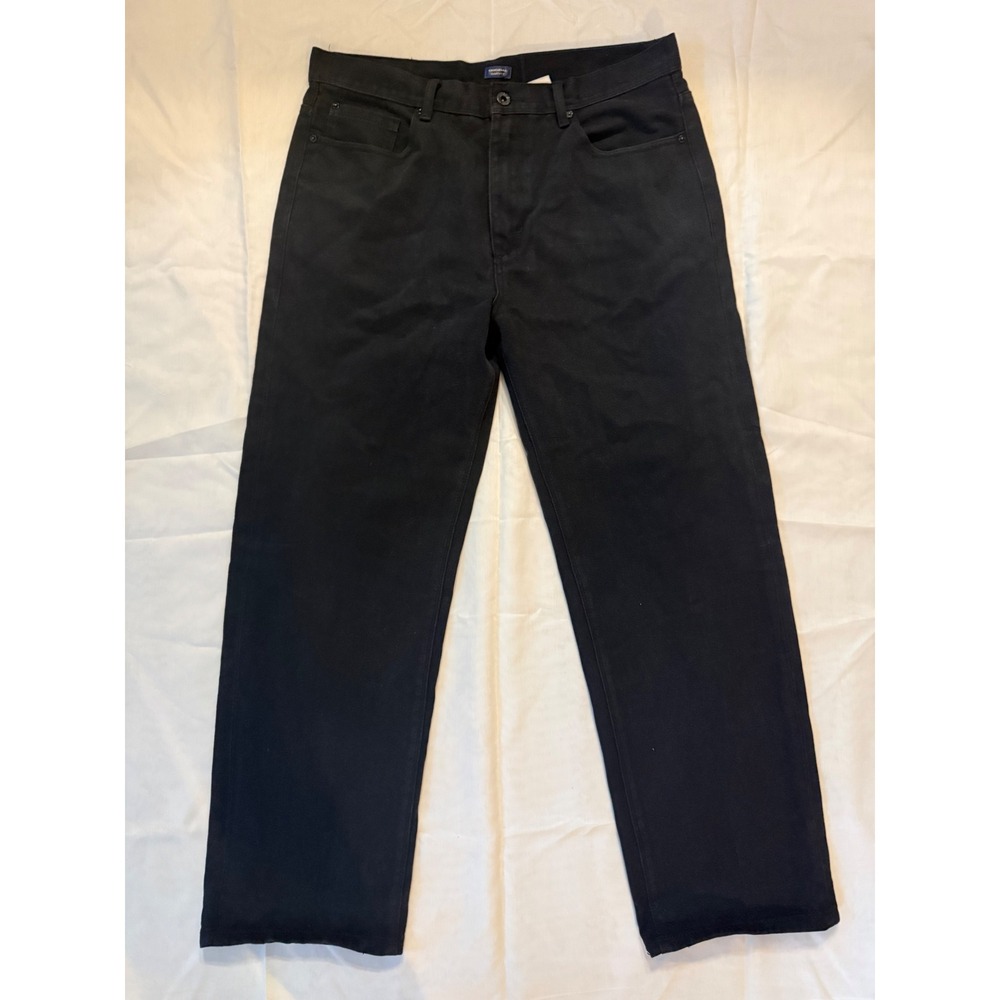 Sean John Black Straight Leg Pants Mens 36x34 Cotton 5-Pocket Trousers